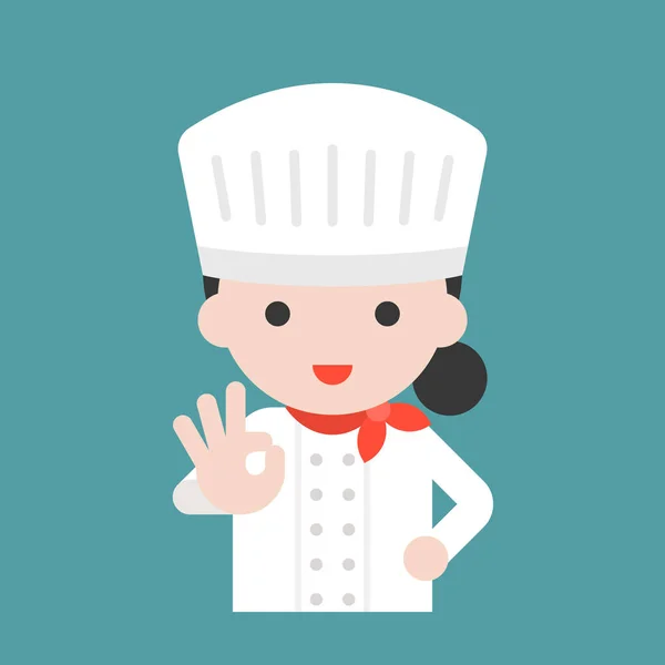 Illustration Vectorielle Chef Chapeau Chef Blanc — Image vectorielle