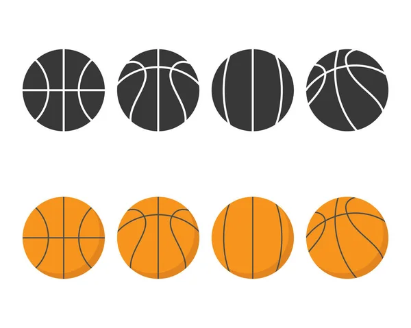 白で隔離されるバスケット ボール — ストックベクタ