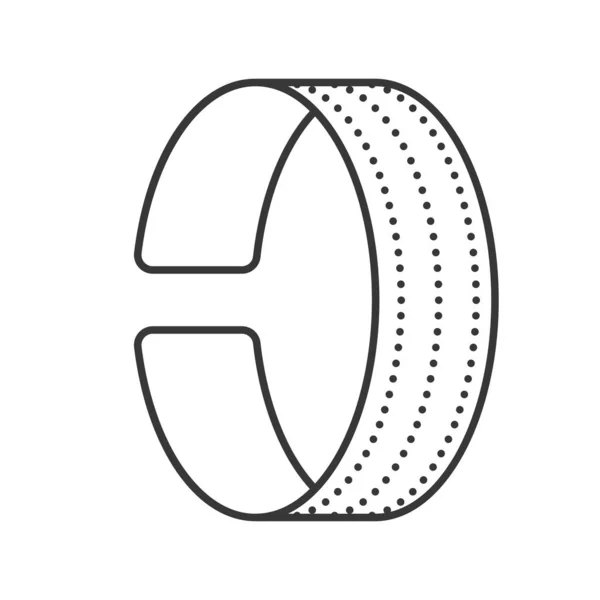 Armband Oder Manschette Schmucksymbol Glyphen Stil — Stockvektor
