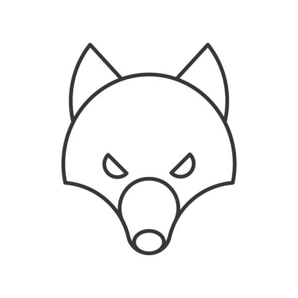 Werwolf Halloween Bezogenes Symbol Umrissenes Design Editierbarer Strich — Stockvektor