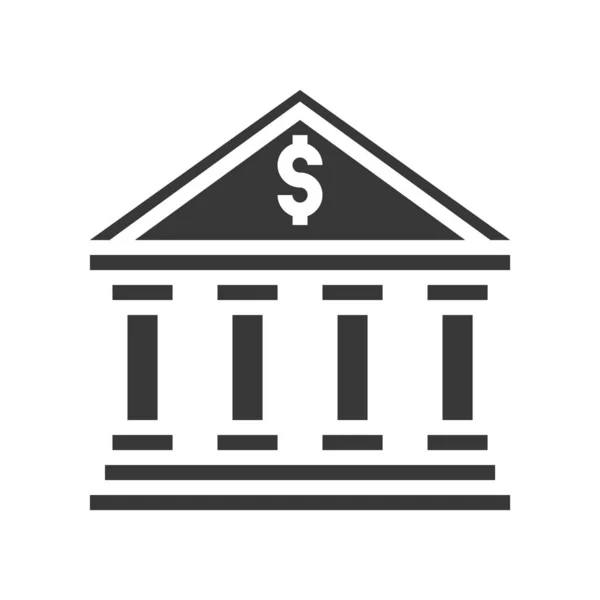 Einfaches Symbol Der Bank Vektorillustration — Stockvektor