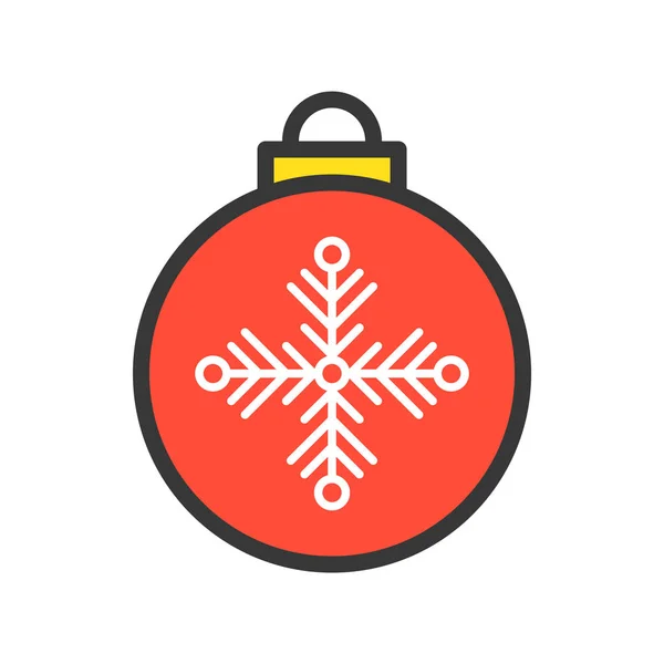 Frohe Weihnachten Glaskugel Kollektion, Schneemann, Schneeflocken, Weihnachtsbaum, Haus, flaches Design — Stockvektor