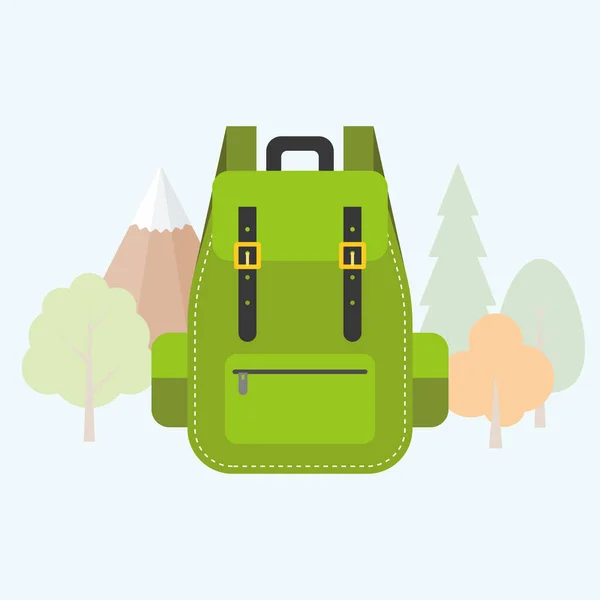 Rucksack Ikone Flaches Design — Stockvektor