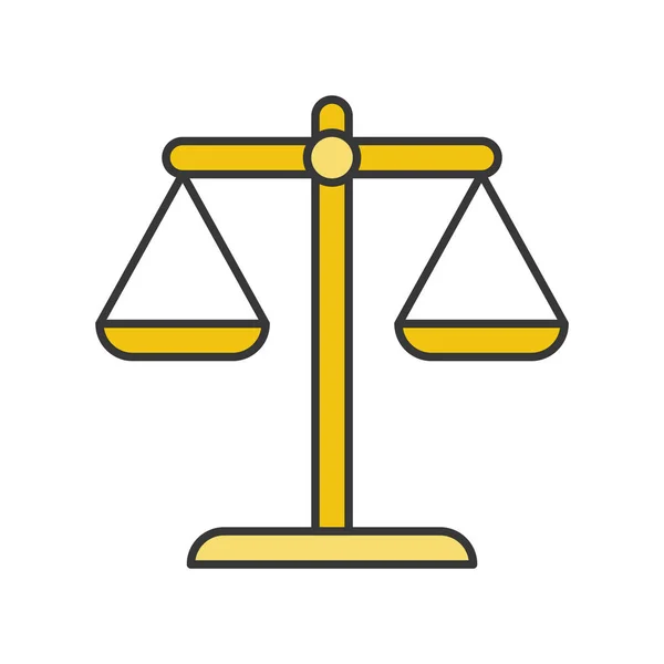 简单的黄金图标的法官规模隔离在白色 — 图库矢量图片