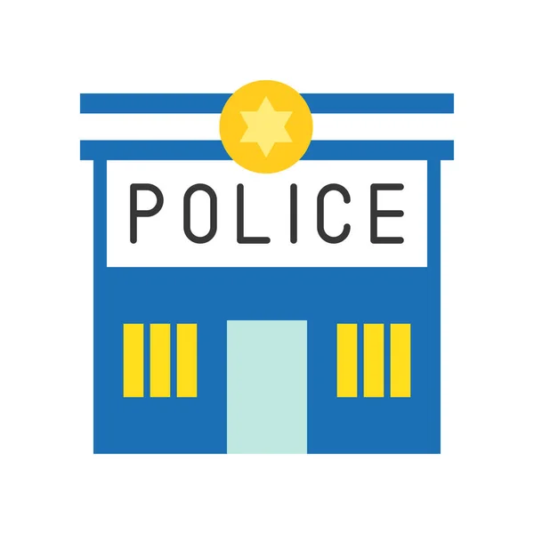 Simple Icon Police Office Vector Illustration — Stock Vector