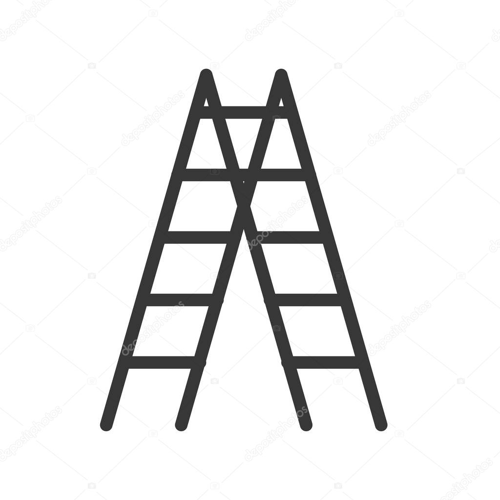 Ladder icon, handyman tool and equipment