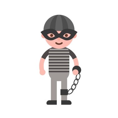 soygun, Cadılar Bayramı Kostüm, düz çocuklarda spooky Halloween Tema tasarım.