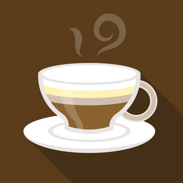 Taza Café Cappuccino Vector Ilustración Diseño Plano — Vector de stock