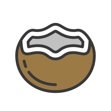 anahat simgesini düzenlenebilir kontur şirin Hindistan cevizi dolu