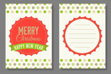 Noel Tema, poster ve davetiye kartı şablonu, düz tasarım