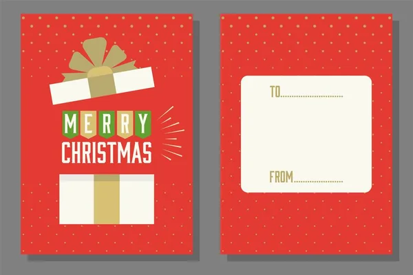 Tema Navidad Cartel Plantilla Tarjeta Invitación Diseño Plano — Vector de stock