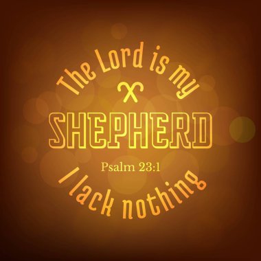İncil Ayeti üzerinden Mezmurlar, Tanrı benim çobanımdır