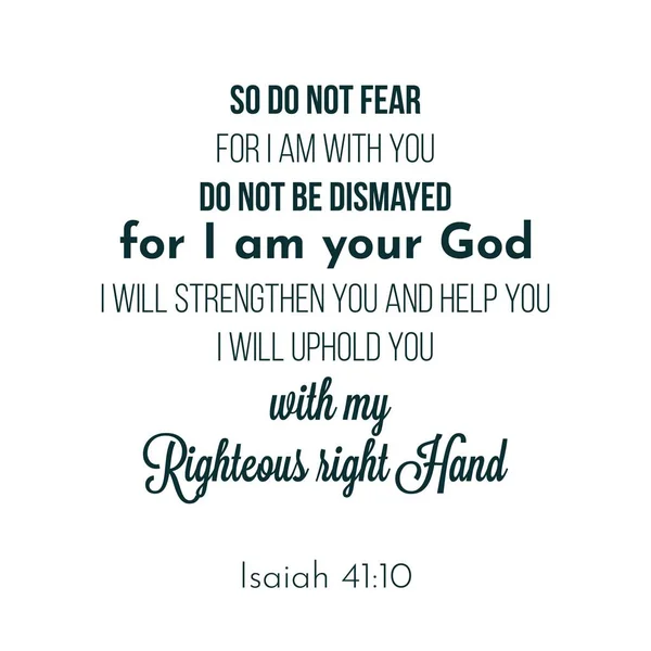 Bibelspruch Aus Jesaja Also Fürchte Dich Nicht Denn Ich Bin — Stockvektor