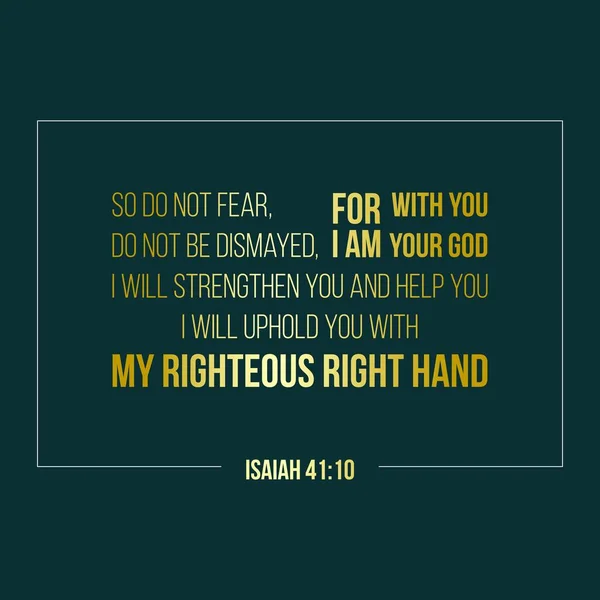 Bibelspruch Aus Dem Isaja Also Fürchte Dich Nicht Denn Ich — Stockvektor