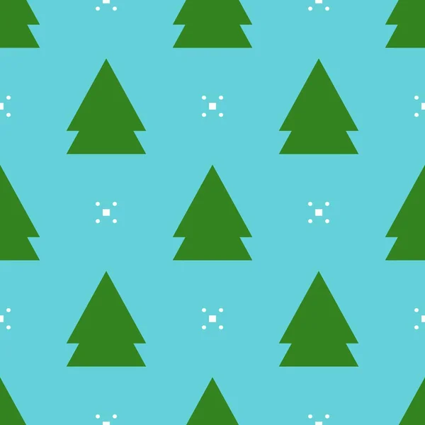 圣诞树主题 圣诞无缝图案用作包装纸礼物 壁纸或背景 — 图库矢量图片