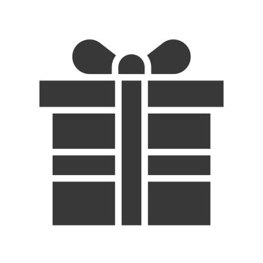 hediye kutusu, vektör çizim, Noel kavramı basit simgesi