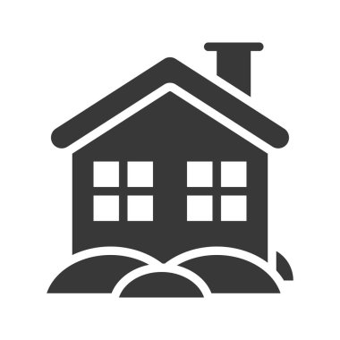 evin, vektör çizim, Noel kavramı basit simgesi