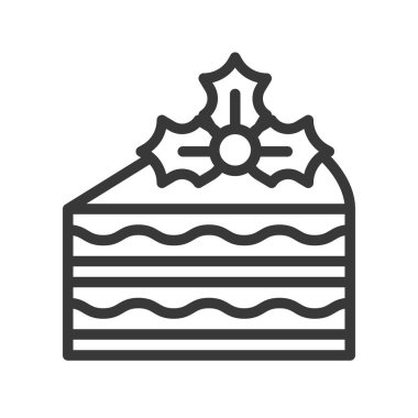 Ökse otu, Noel yemeği düzenlenebilir anahat simgesi ile katmanlı pasta