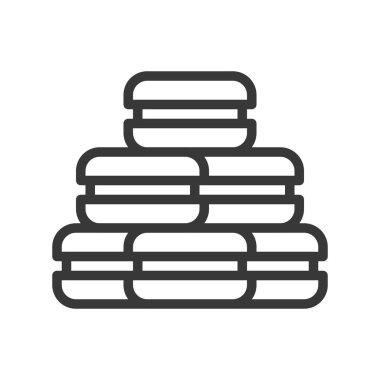 macarons, vektör çizim, Noel kavramı basit simgesi