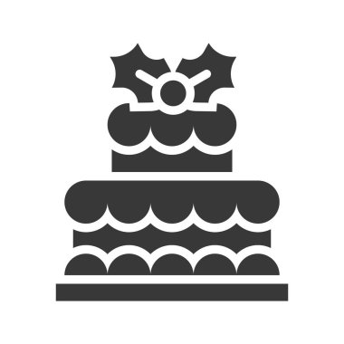 Noel kek simgesi dekorasyon Ökseotu ile katmanlı