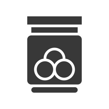 basit şekerler, vektör çizim, Noel kavramı kavanoz simgesi