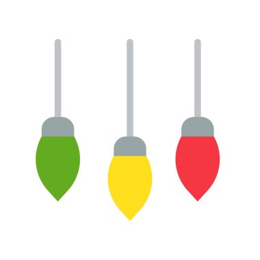 renkli Garland, vektör çizim, Noel kavramı basit simgesi