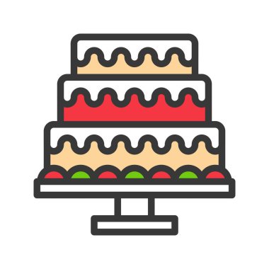 parti simge düzenlenebilir satırı için Noel kek