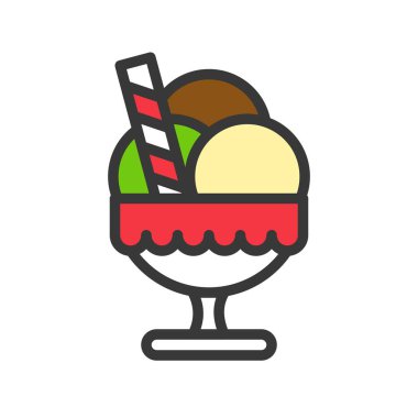 dondurma, vektör çizim, Noel kavramı basit simgesi