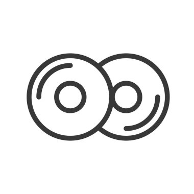 Donuts, vektör çizim, Noel kavramı basit simgesi