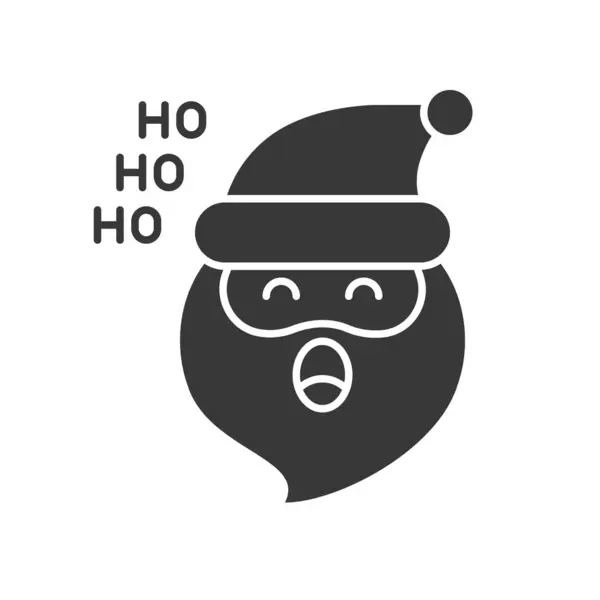 Niedlichen Weihnachtsmann Emoticon Solides Design Vektor Illustration — Stockvektor