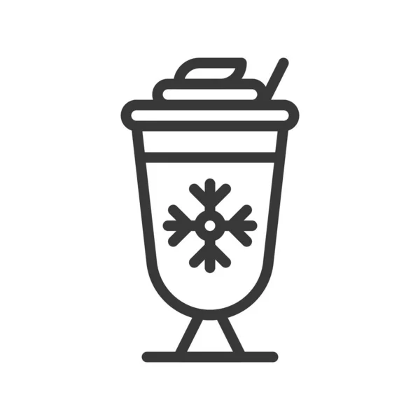 Icono Simple Café Con Leche Con Crema Batida Ilustración Vectorial — Vector de stock