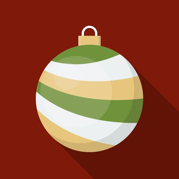 Eenvoudige Kerstmis Bauble Pictogram Vectorillustratie — Stockvector