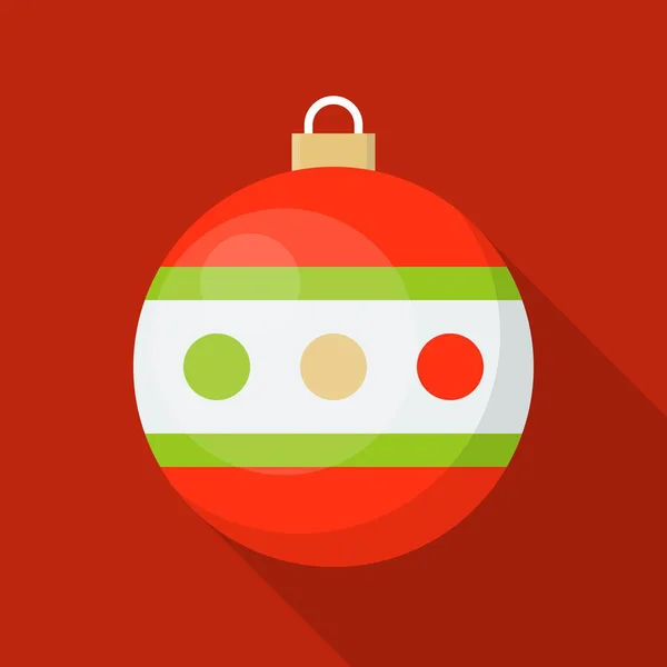 Simple Navidad Bauble Icono Vector Ilustración — Vector de stock