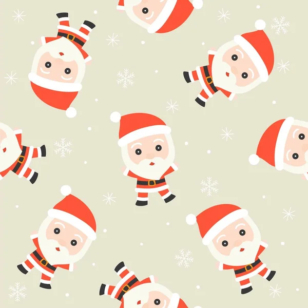 Papá Noel Tema Patrón Sin Costura Navidad Para Uso Como — Vector de stock