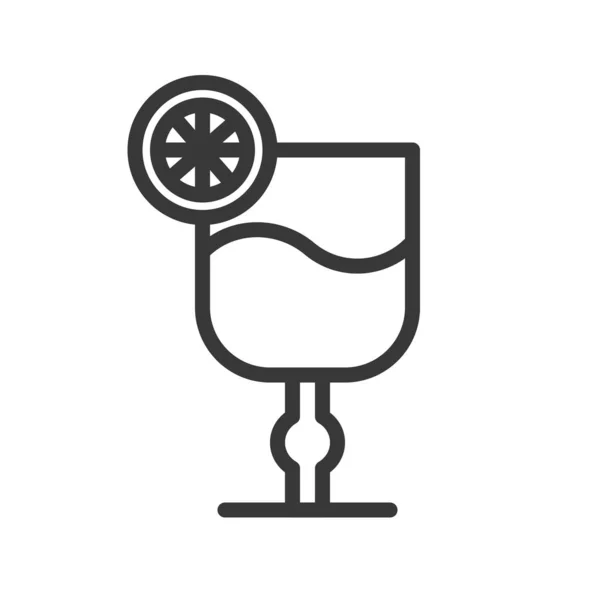 Icono Simple Vino Caliente Ilustración Del Vector Concepto Navidad — Archivo Imágenes Vectoriales