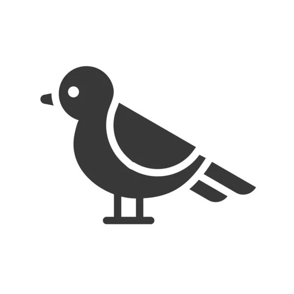 Простая Икона Птицы Векторная Иллюстрация Рождественская Концепция — стоковый вектор