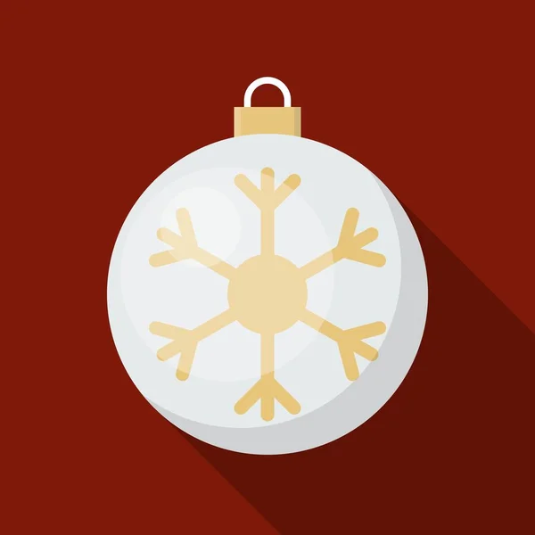 Eenvoudige Kerstmis Bauble Pictogram Vectorillustratie — Stockvector