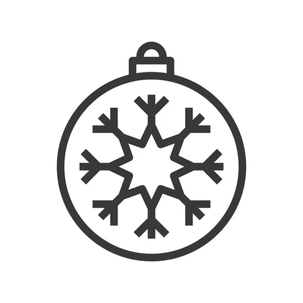 Simple Navidad Bauble Icono Vector Ilustración — Archivo Imágenes Vectoriales