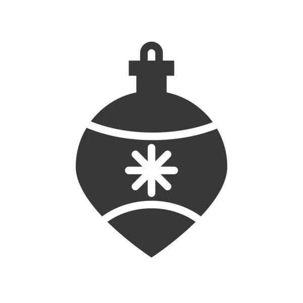 Eenvoudige Kerstmis Bauble Pictogram Vectorillustratie — Stockvector