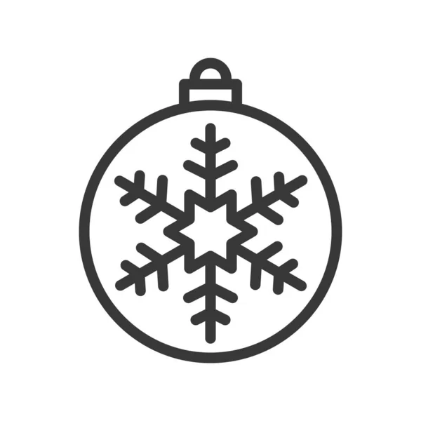 Simple Navidad Bauble Icono Vector Ilustración — Vector de stock