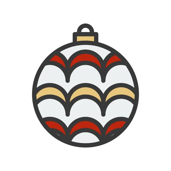 Простая Икона Рождественских Безделушек Векторная Иллюстрация — стоковый вектор