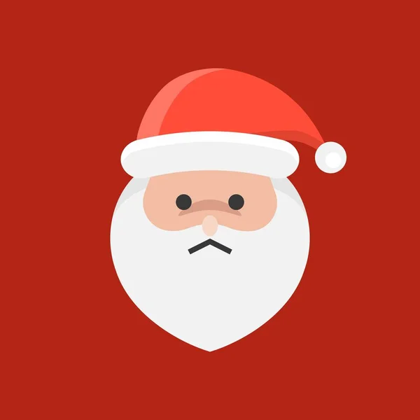 Милий Санта Клаус Смайлик Плоский Дизайн Векторні Ілюстрації — стоковий вектор