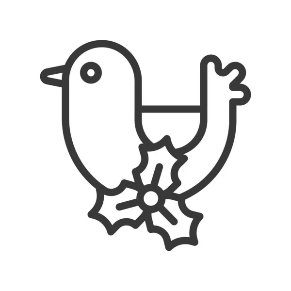 Eenvoudige Pictogram Van Vogels Vectorillustratie Kerstmis Concept — Stockvector