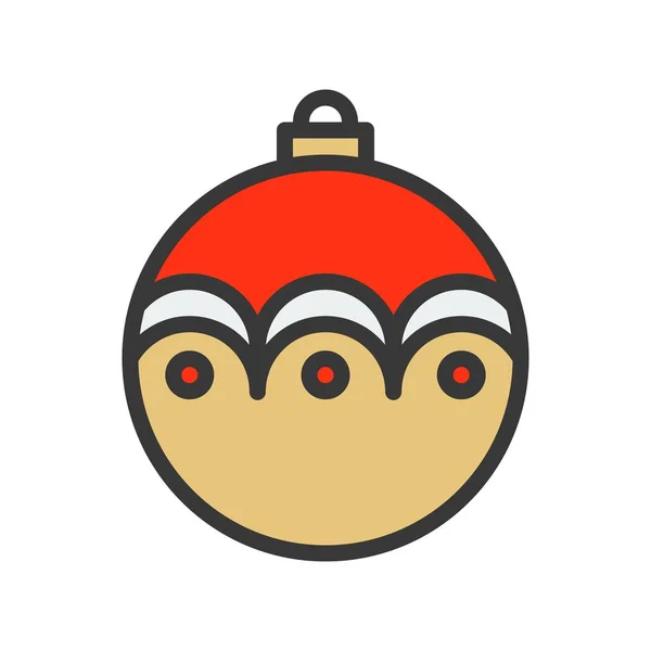 Simple Icône Boule Noël Illustration Vectorielle — Image vectorielle