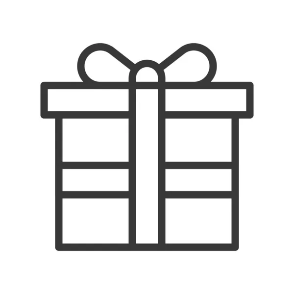 プレゼント ボックス ベクトル図では クリスマスのコンセプトのシンプルなアイコン — ストックベクタ