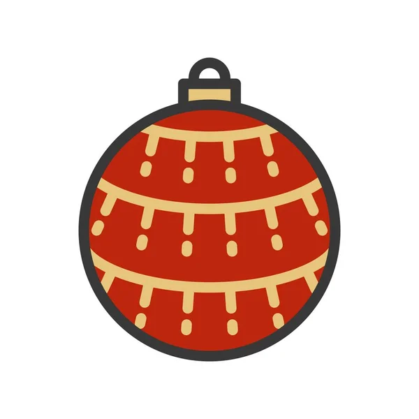 Simple Christmas Bauble Icon Vector Illustration — Stock Vector