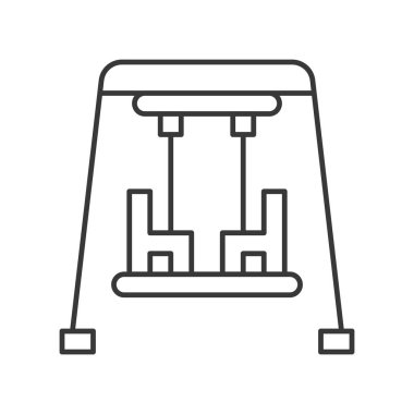 Swing vektör simgesi, eğlence parkı çizgili tema ile ilgili