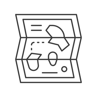 Eğlence Parkı Harita vektör simgesi, eğlence parkı çizgili tema ile ilgili