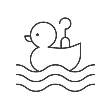 Bir ördek vektör simgesi kanca eğlence parkı ile ilgili çizgili Tema