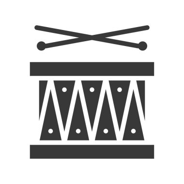 Davul sopaları vektör simgesi, eğlence parkı ile ilgili katı tasarım